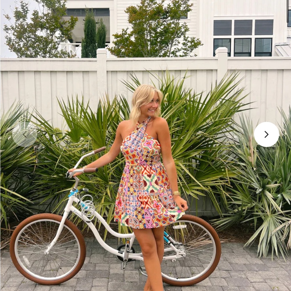 Vestique Colorful Patterned Mini Dress